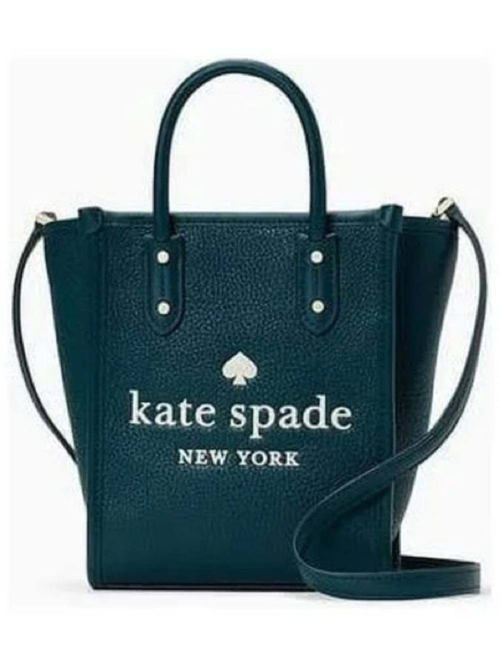 kate spade Teal Pebbled Leather Tote with Crossbody Strap